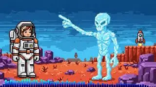Red World Rising – Pixel Art Sci-Fi 🔥🌑 (AI Music+video)