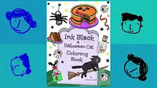 🎃 Ink Black a Halloween Cat Coloring Book for Kids!🖤🎃Fun & Easy