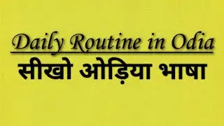 daily routine in odia language || hindi to odia ||odia bhasha || udiya bhasha ||