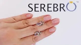 Серьги из серебра с натуральным аметистом 
