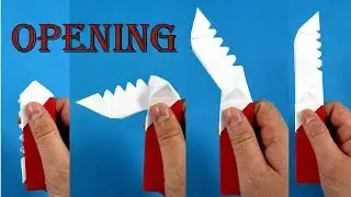 How to make a folding knife out of paper