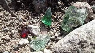 PROBABLY, THIS IS A CLEAR RUBY AND EMERALDS. NO DIAMONDS FOUND