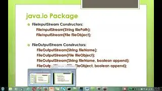 Core Java Training || java.io Package Constructors