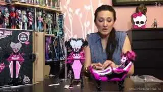 Распаковка набора Дракулаура Ванная комната Draculaura Powder Room Monster high обзор на русском