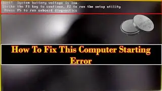 How to fix System Battery Voltage is Low Alert ! 