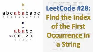 LeetCode 28: Find Index of First Occurrence in a String | KMP Algorithm