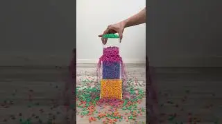 The Ultimate Beads Tower! [Reverse Video] #shorts #satisfying