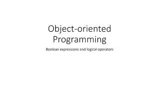 Boolean expressions and logical operators in Java