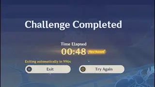 Genshin Beetle Battle VS Grandmaster Hanakado 48sec highest difficulty