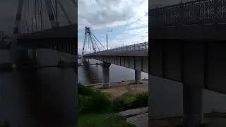 Октябрьский мост - первый вантовый мост в РСФСР 