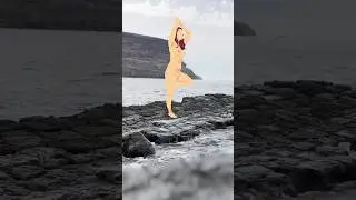 Nude morning yoga at the beach #animation #3dtracking #vfx | UNCENSORED