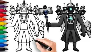 COMO DIBUJAR a TITAN CAMERAMAN UPGRADED | Skibidi Toilet - paso a paso, fácil y rápido dibujo