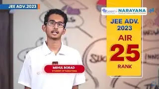 AIR 25th Rank Mehul Borad  in JEE Advanced 2023