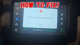 Flashforge AD5X How To Fix Error E0113