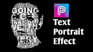 Text Portrait Effect | PicsArt Tutorial | Edit Typography (Face Text) | How To Create Text Portrait