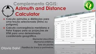 Como gerar memorial descritivo no QGIS - Azimuth and Distance Calculator