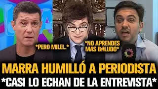 MARRA HUMILLÓ A PERIODISTA QUE NO PARABA DE LLORAR POR MILEI