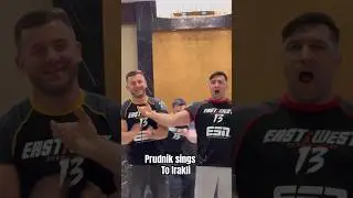 Eugeny Prudnik sings to Irakli Zirakashvili on East vs West 13