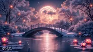 [Ambient Design] Dream Bridge under the Moon 🌌 Calming River Sounds & Deep Sleep Music