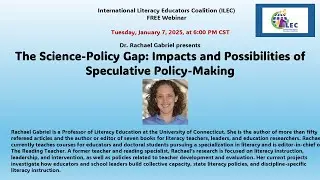 Rachael Gabriel: Science-Policy Gap: Impacts and Possibilities of Speculative Policy-Making