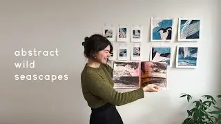 Paint with me | Colour theory exploration | abstract wild seascapes