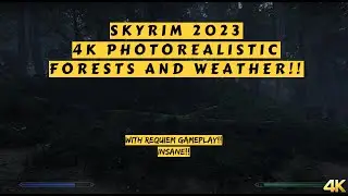 2023 SKYRIM SE 4K PHOTOREALISTIC FORESTS AND WEATHER WITH REQUIEM! THE PERFECT GAME!