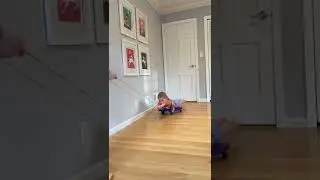 Gross motor activities toddler/preschooler pediatric physical therapy telehealth (scooterboard)