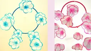 How to Make Flower Hanging Chandelier | Paper Craft Tutorial