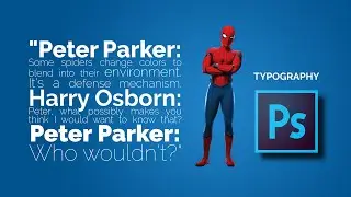 TYPOGRAPHY PHOTOSHOP CC | Full typography align center right left | PHOTOSHOP TUTORIAL