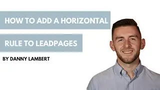 Leadpages 101 – How to add a Horizontal Rule