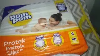 Resenha fralda pompom- NOVA