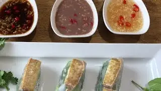 3 dipping sauces for Tofu fresh rolls ( 3 loại nước chấm gỏi cuốn tàu hũ)