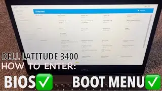 Dell Latitude 3400 - How To Enter BIOS / UEFI Setup & Boot Menu Options