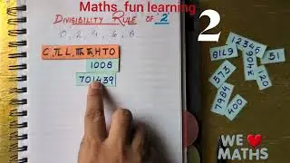 Divisibility Rule of 2   #maths