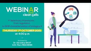Clean Cells' Webinar - Veterinary framework : from regulation to GMP characterization of biologics