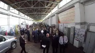 Визит гостей на завод, сьемка экшн камерой