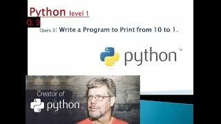 Write a program to print from 10 To 1 . using While loop in python by with asifkbs25  || Q3