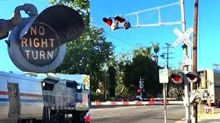 *GS Type 1 E-Bell* Amtrak Coast Starlight 11 @ Montecito St Railroad Crossing, (Santa Barbara, CA)
