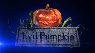 After Effects Template - Evil Pumpkin (Halloween Pumpkin Horror Logo Stinger)