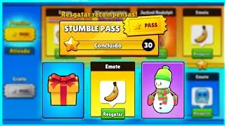 😱 PEGUEI O 𝗡𝗢𝗩𝗢 EMOTE DA 𝗕𝗔𝗡𝗔𝗡𝗔 NO STUMBLE GUYS! • Treks •