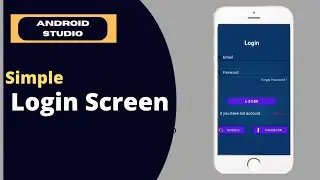 How to create Login  Screen in Android Studio using Relative Layout | Login screen front end