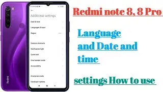 Redmi note 8, 8 Pro Language and Date and time setting features || How to use