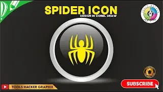 Spider Icon design in Corel Draw | Tools Hacker Graphix
