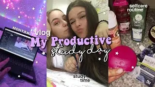MY PRODUCTIVE STUDY DAY // VLOG // studying, video editing, cleaning