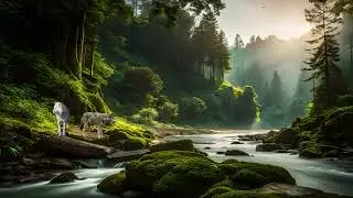 Echoes of Nature:Enchanting Jungle Soundscape with Birds and Calm River-Enchanting jungle soundscape