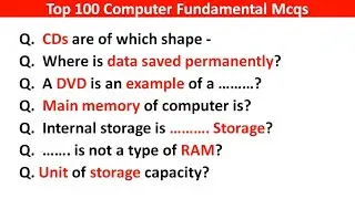 Computer Fundamental MCQ Question and Answer | 100 Basic Computer MCQ | Top MCQ Question of Computer