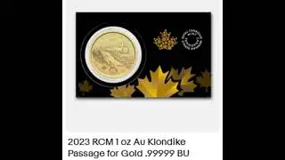 2023 RCM 1 oz Au Klondike Passage for Gold .99999 BU (Assay Card) - SKU#278709