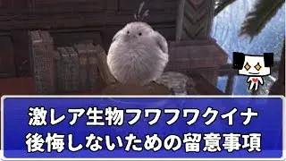 【MHW実況】激レア生物「フワフワクイナ」最短捕獲！留意事項【おいちょ】
