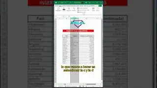 INSERTAR CON ATAJOS COLUMNAS Y FILAS EN EXCEL