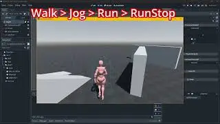 Godot 4.3 third person character controller with Mixamo root motion animations using ArBoM